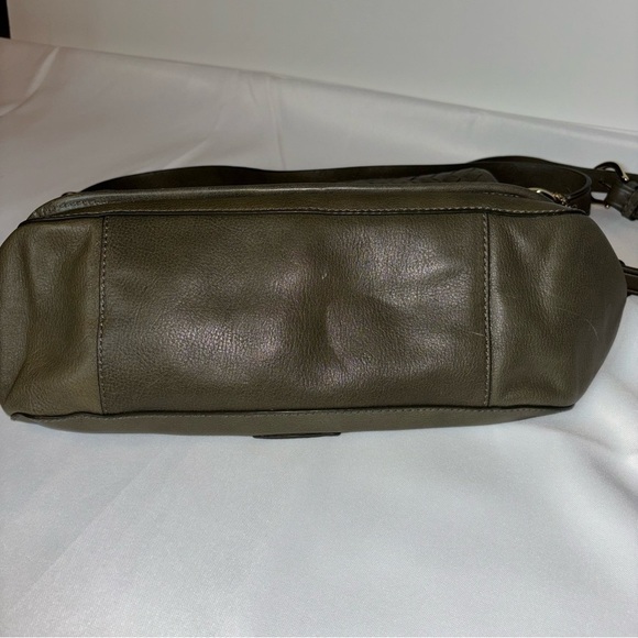 🔥SALE Cole Haan Woven Flap Shoulder Messenger Bag w/Crossbody Strap Olive Green - Picture 2 of 12